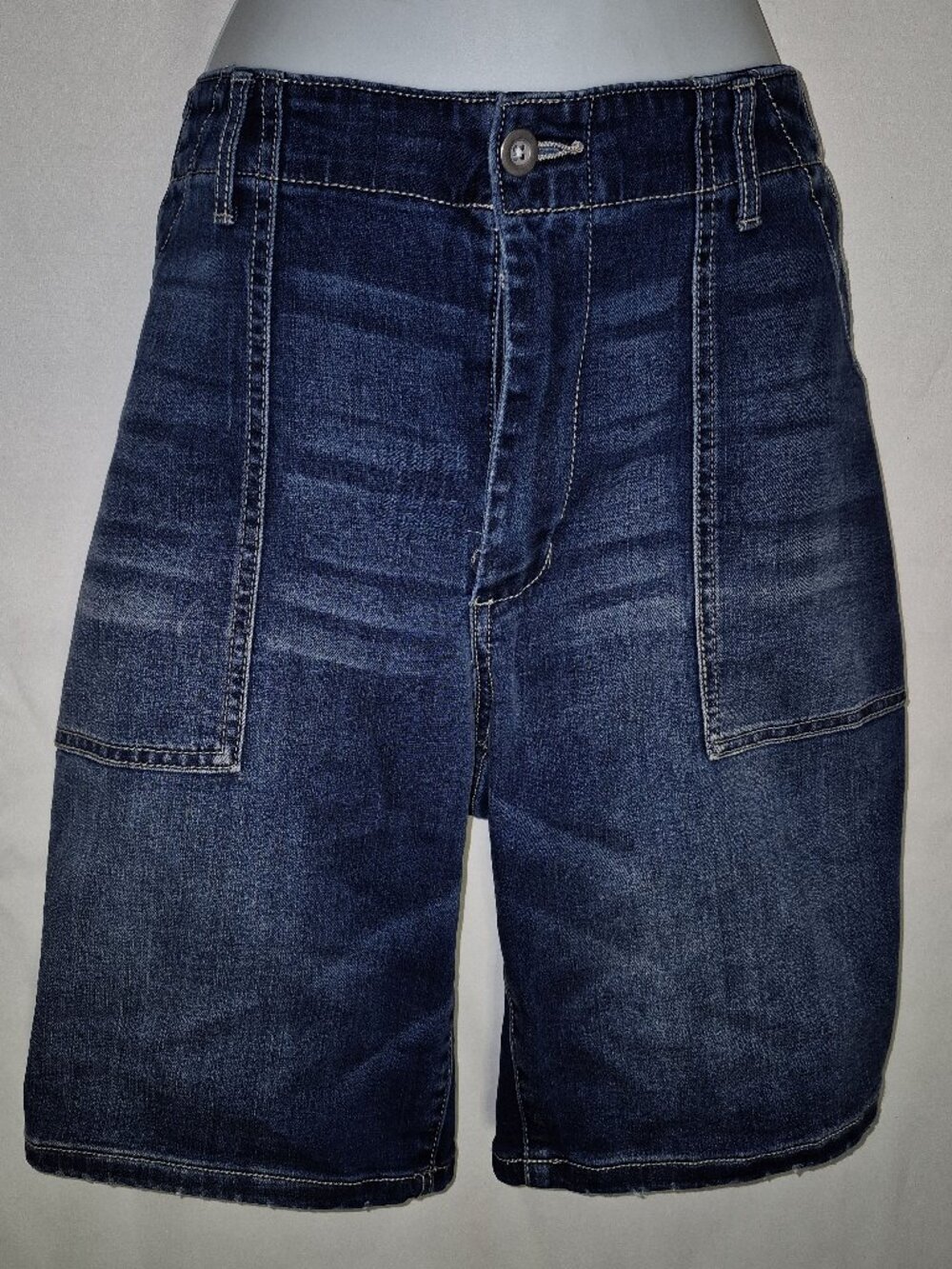 Time and TRU ladies' jean shorts, 4-pockets, long, high rise, size 16
